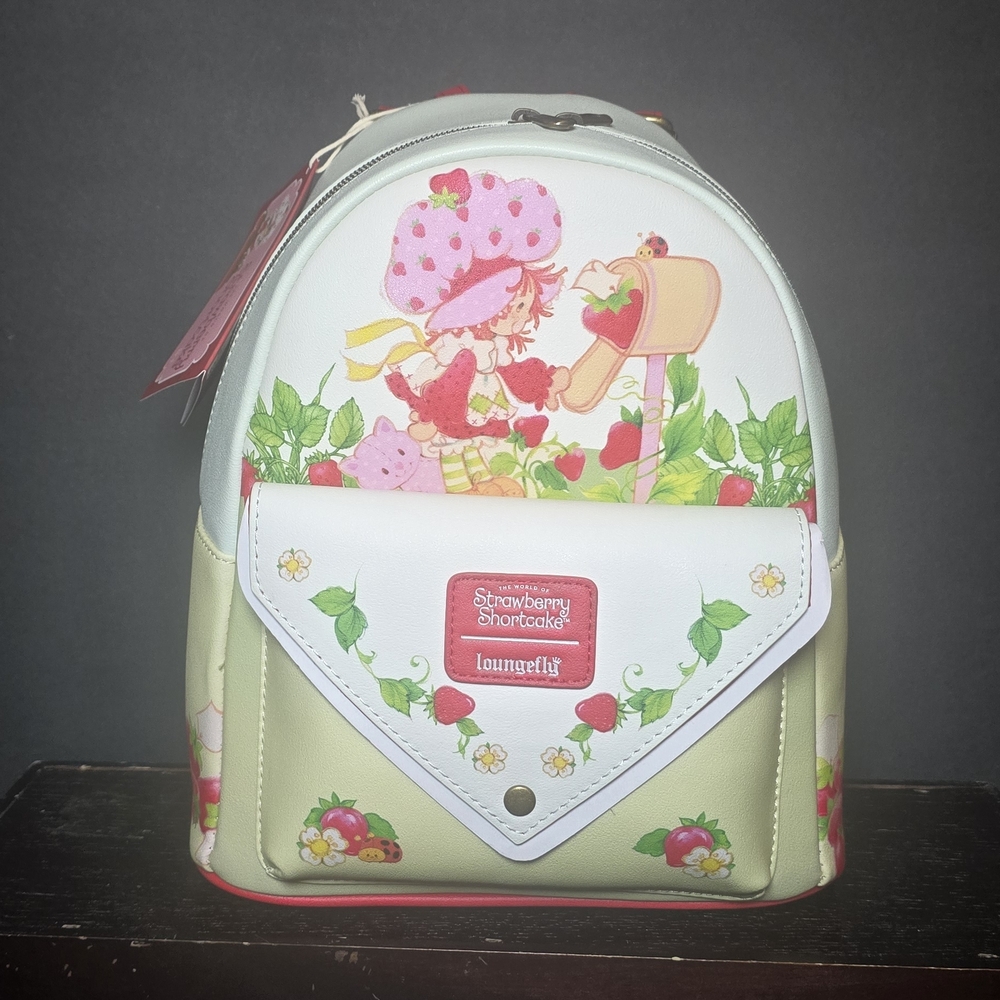 Loungefly Strawberry Shortcake Backpack - Green and Cream